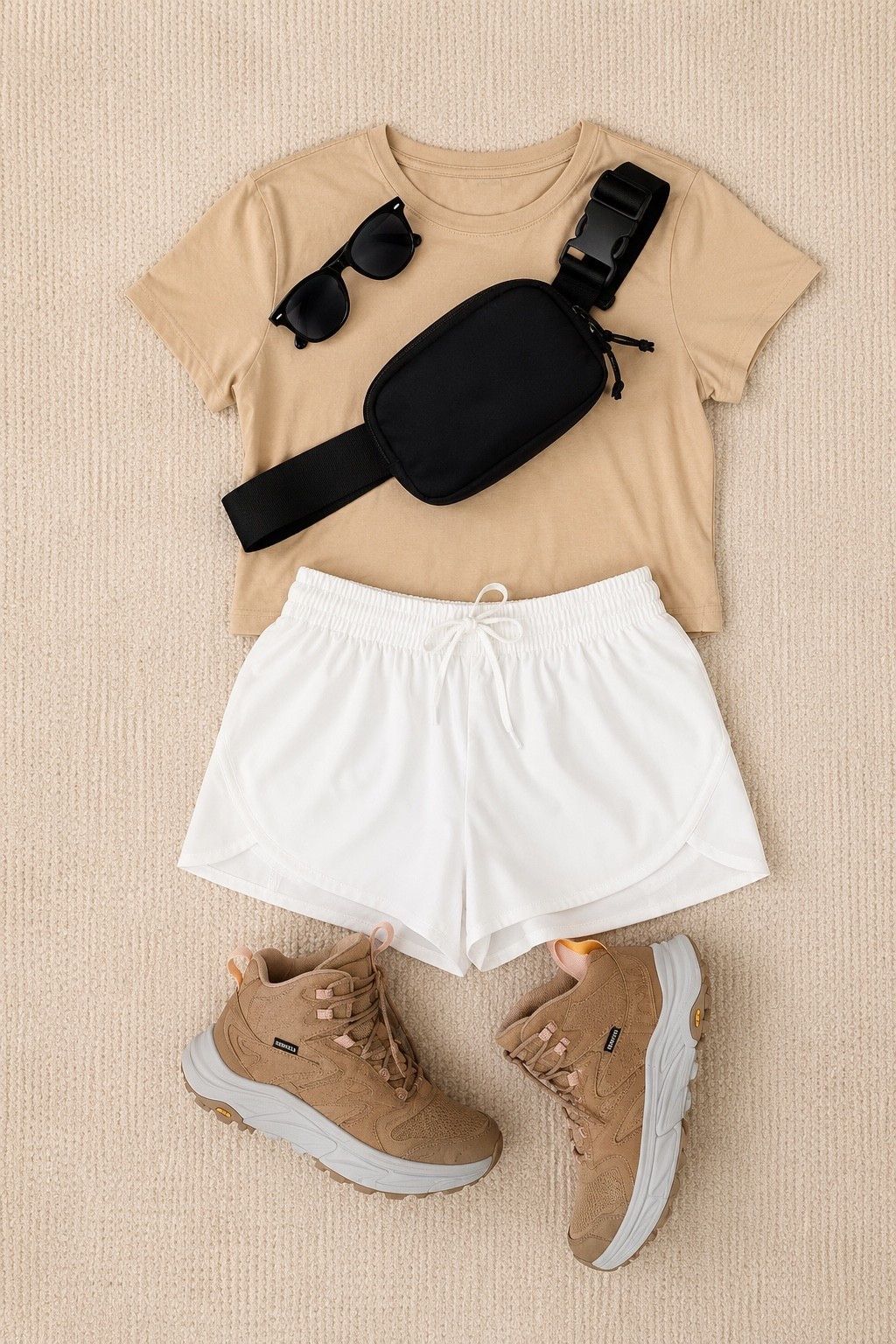 This is exactly the kind of outfit I build my travel wardrobe around.

A neutral tee, lightweight athletic shorts, supportive hiking shoes, a hands-free belt bag, and sunglasses. Every piece is comfortable enough for exploring, but still feels put together.

The best travel wardrobes aren’t about packing more. They’re about choosing versatile pieces that mix, match, and work for the adventure ahead.

Everything I’m packing for Arizona is linked in my LTK. ☀️🌵

#LTKootd #LTKPetite #LTKTravel