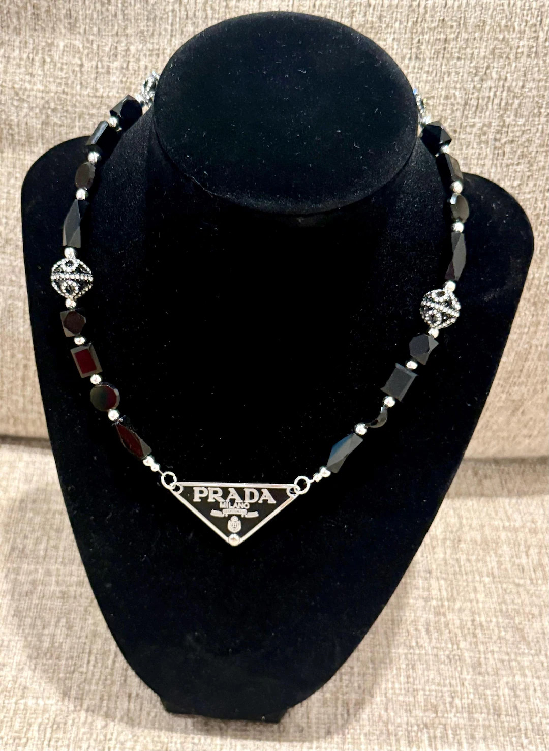 Repurposed Black Statement Choker Necklace | Etsy (Global)