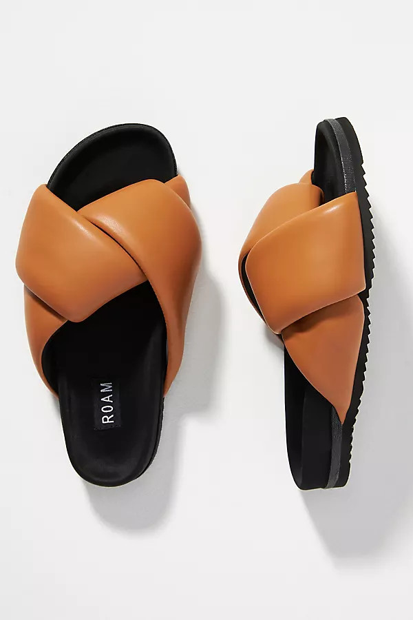 ROAM Puffy Slide Sandal By ROAM in Yellow Size 37 | Anthropologie (US)