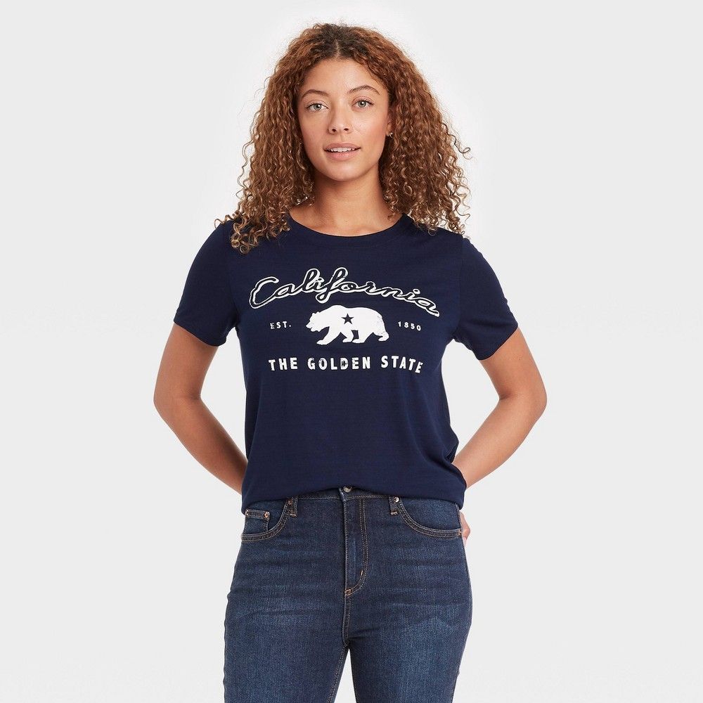Women's Short Sleeve Golden State Bear Graphic T-Shirt - Modern Lux | Target