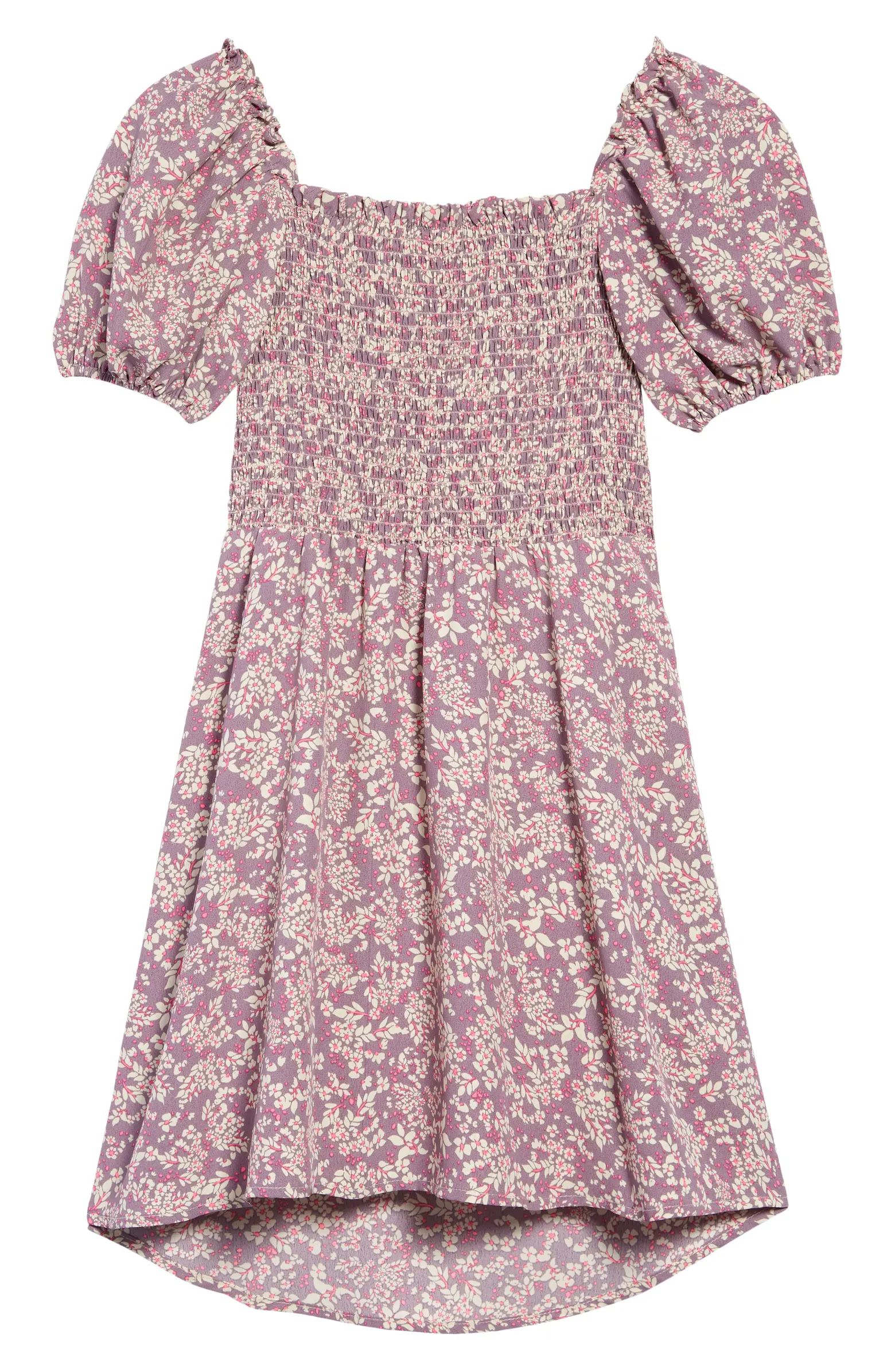 Kids' Floral Print Smocked Dress | Nordstrom