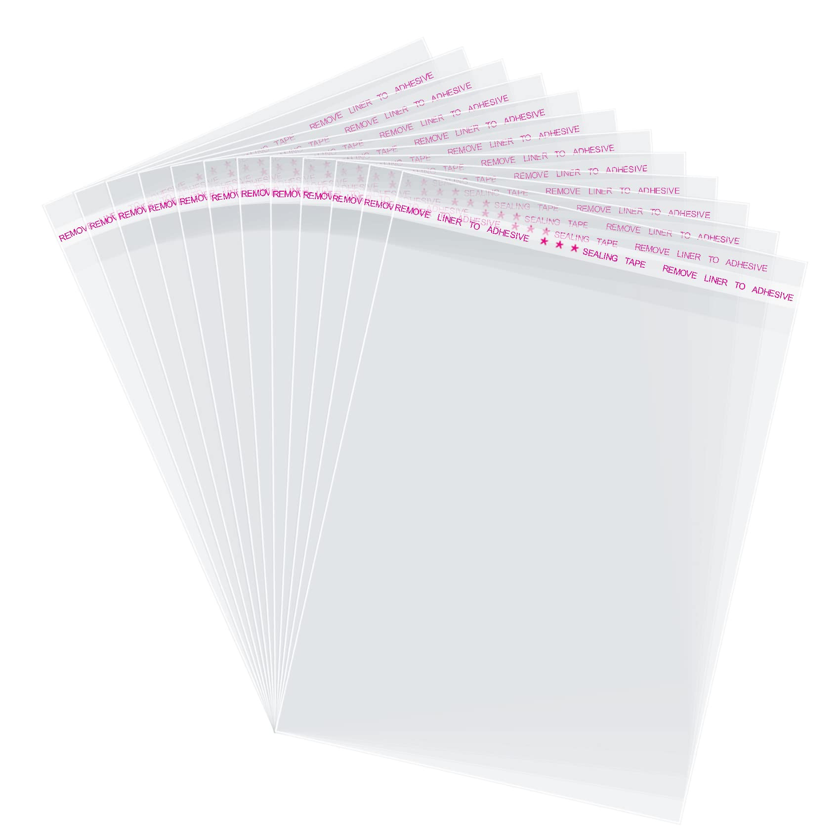 Morepack Self Sealing Cellophane Bags,5x7 Inches 200 Pcs Clear Resealable Cookie Bags Self Adhesi... | Amazon (US)