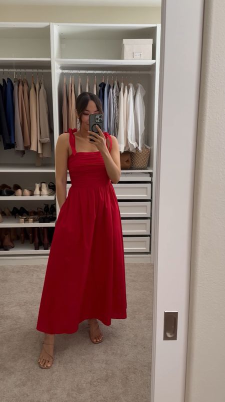 Just saw this dress was restocked!! 

Red Dress - wearing size small, love the detailing! Early bump-friendly, larger bust friendly 

#LTKSeasonal #LTKBump