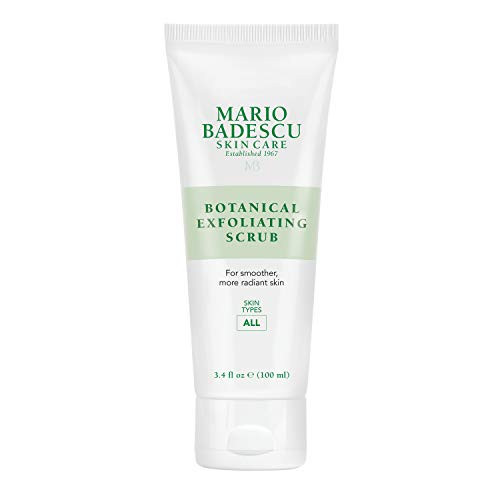 Mario Badescu Botanical Exfoliating Scrub for All Skin Types, Face Scrub with Ivory Palm Seeds & Green Tea Extract, Gentle Exfoliating Face Wash, 3.4 Fl Oz | Amazon (US)