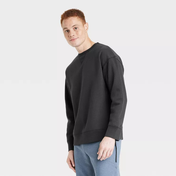 Men's Cotton Fleece Crewneck Sweatshirt - All in Motion™ | Target