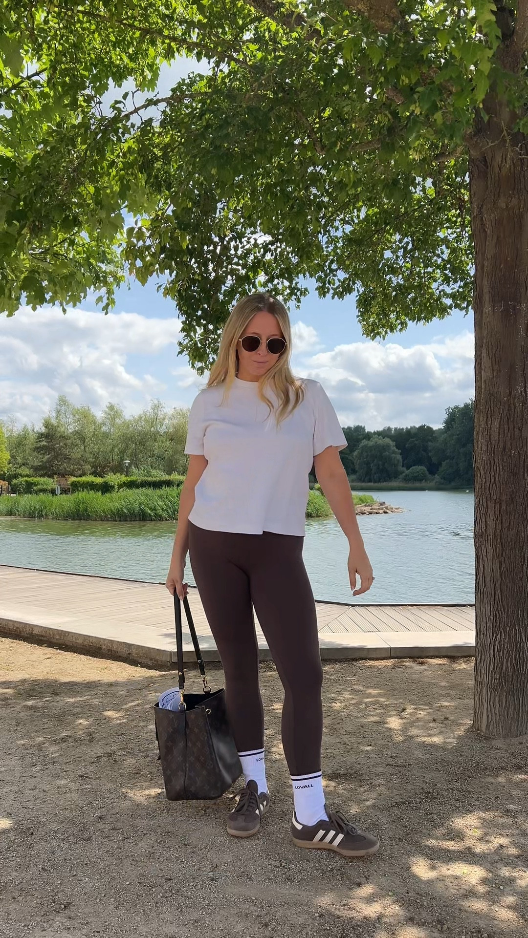 Everyday casual outfit wearing lovall leggings, adidas, cos white t shirt 

#LTKpetite #LTKeurope #LTKstyletip