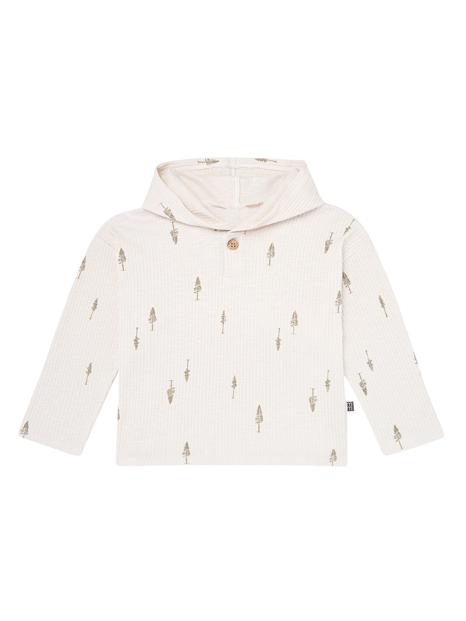 Modern Moments by Gerber Toddler Boy Organic Long Sleeve Hooded Henley Tee, Sizes 12 Months - 5T | Walmart (US)