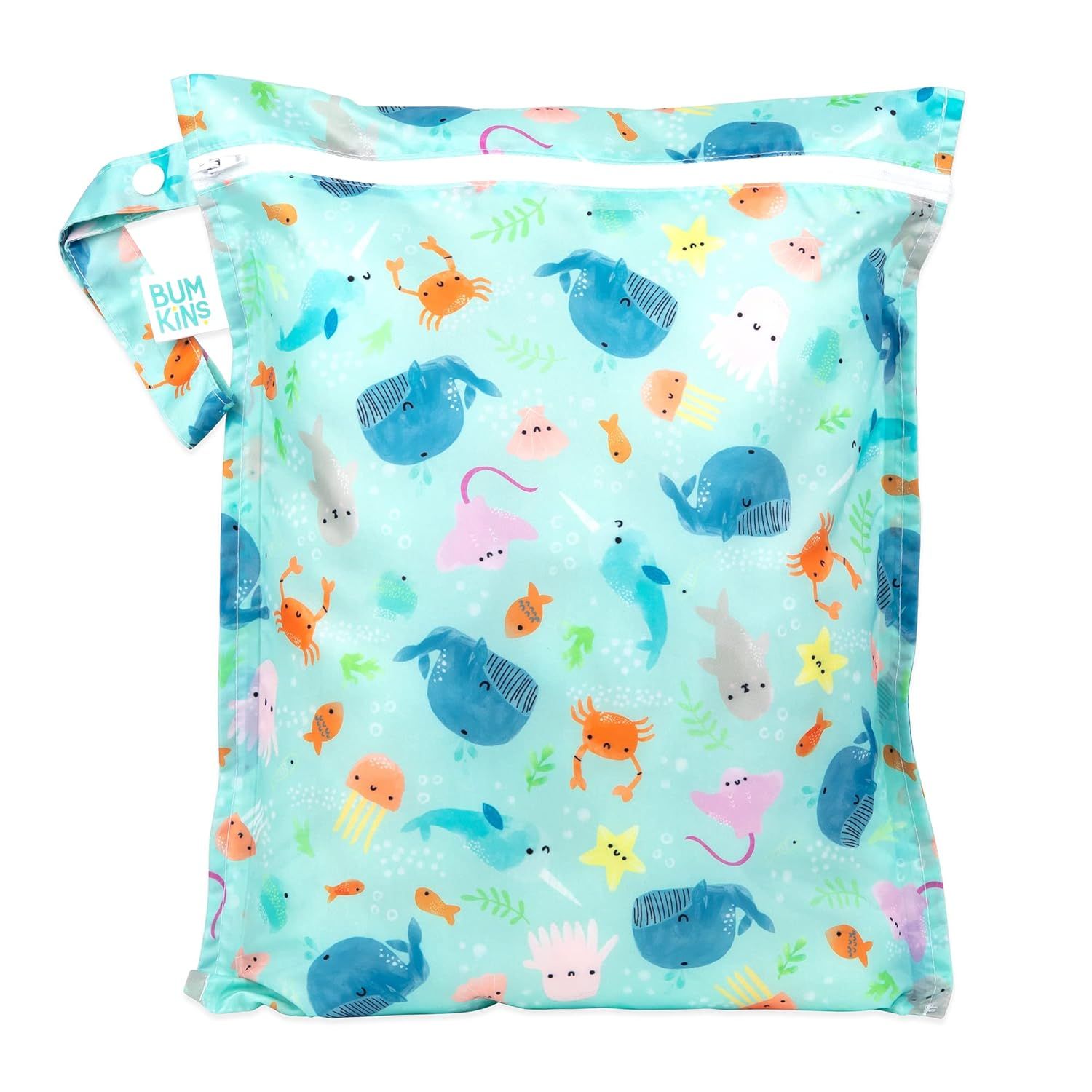 Bumkins Waterproof Wet Bag for Baby, Travel, Swim Suit, Cloth Diapers, Pump Parts, Pool, Gym Clot... | Amazon (US)