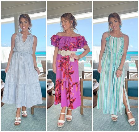 Sharing some Walmart Fashion vacay style looks that I brought with me to the Caribbean! Some really cute midi dresses, shorts, the prettiest palm tree embroidered skirt and one of my favorite Walmart swim looks that I brought with me as well.

Walmart Fashion. Walmart Finds. LTK under 50. Vacay style. Midi dress. Caribbean style. 