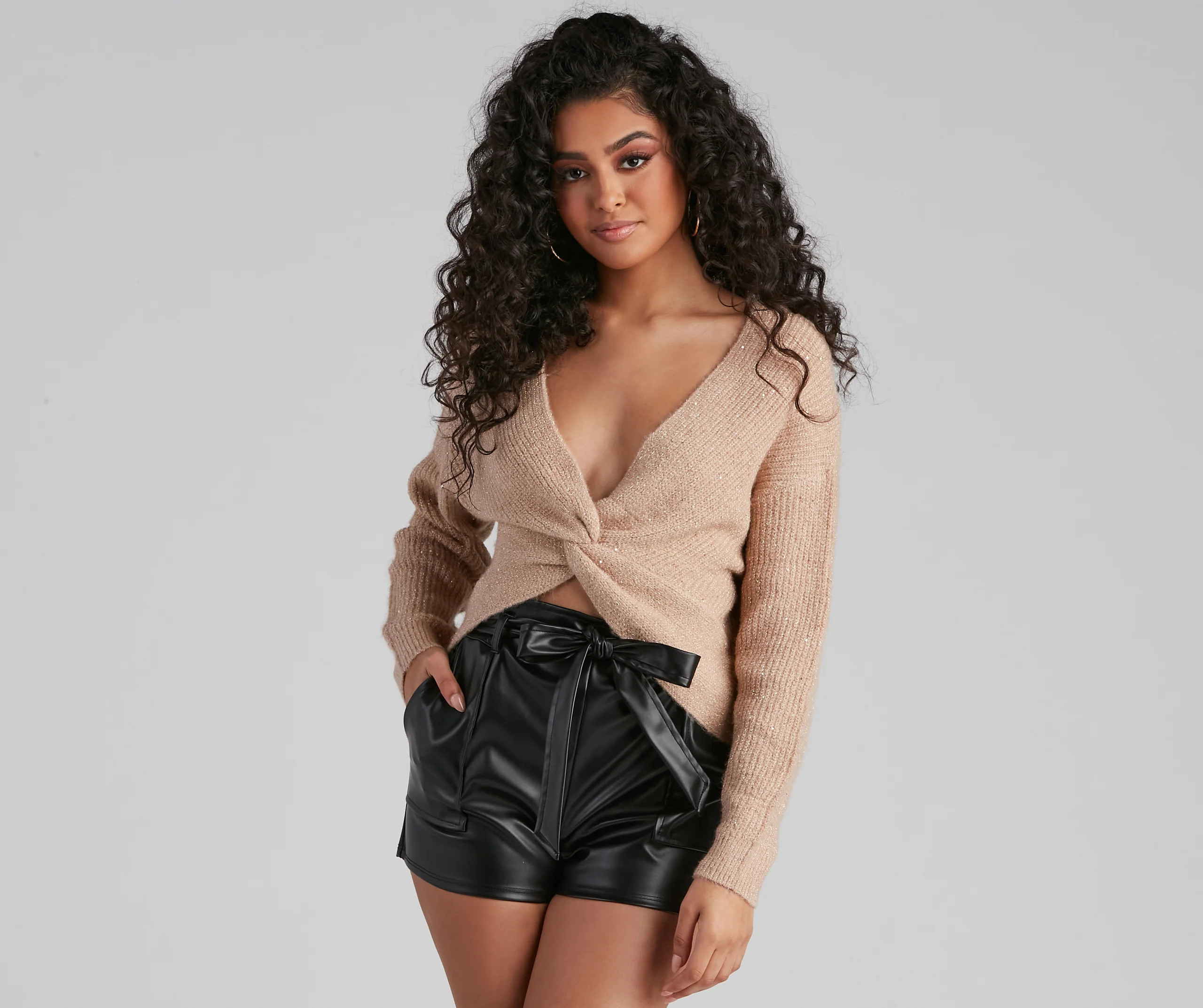 Sparkly Twist Sweater Top | Windsor Stores