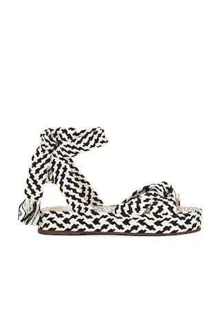 Schutz Joni Flatform Sandal in Black & Cru from Revolve.com | Revolve Clothing (Global)