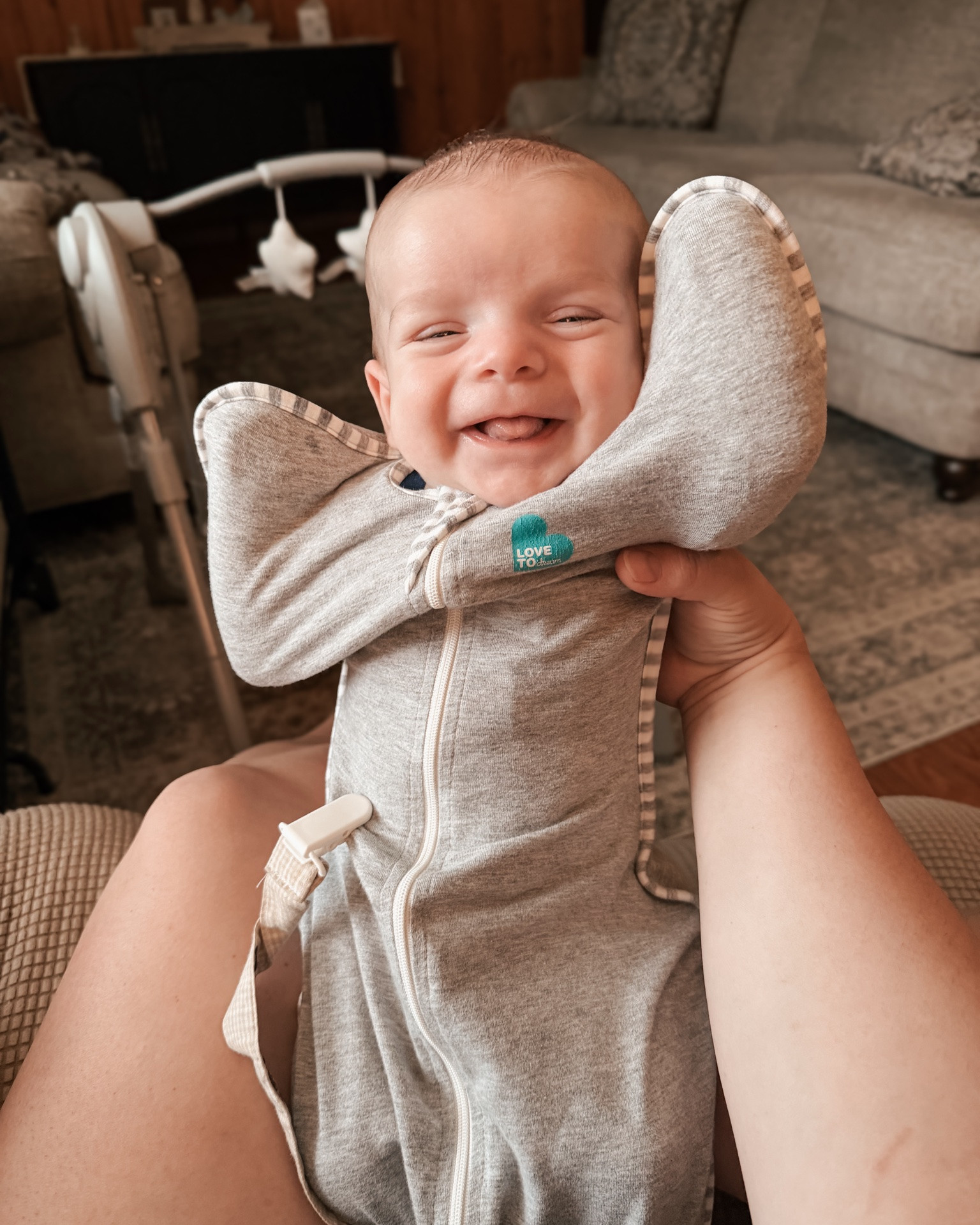 My 3 month old is STILL loving this zip up swaddle sleeper! He loves having his hands near his face and this prevents him from having the “newborn reflex” that wakes him up.

Definitely a mom must-have item in my book🥰

#LTKBaby #LTKBump #LTKmomlife