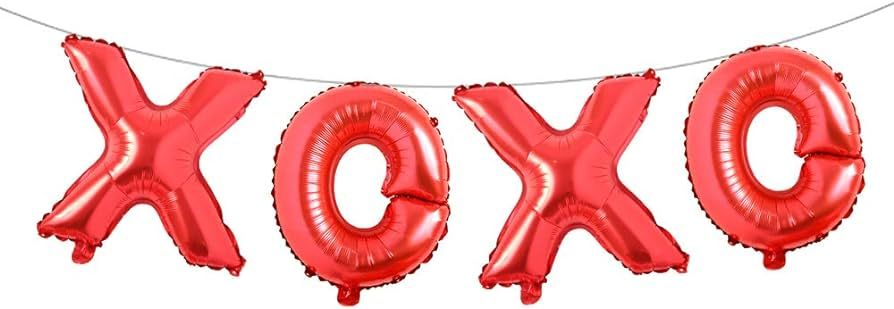 16 Inch XOXO Letter Foil Balloons Banner Wedding Engagement Valentines Day Marriage Bridal Shower... | Amazon (US)