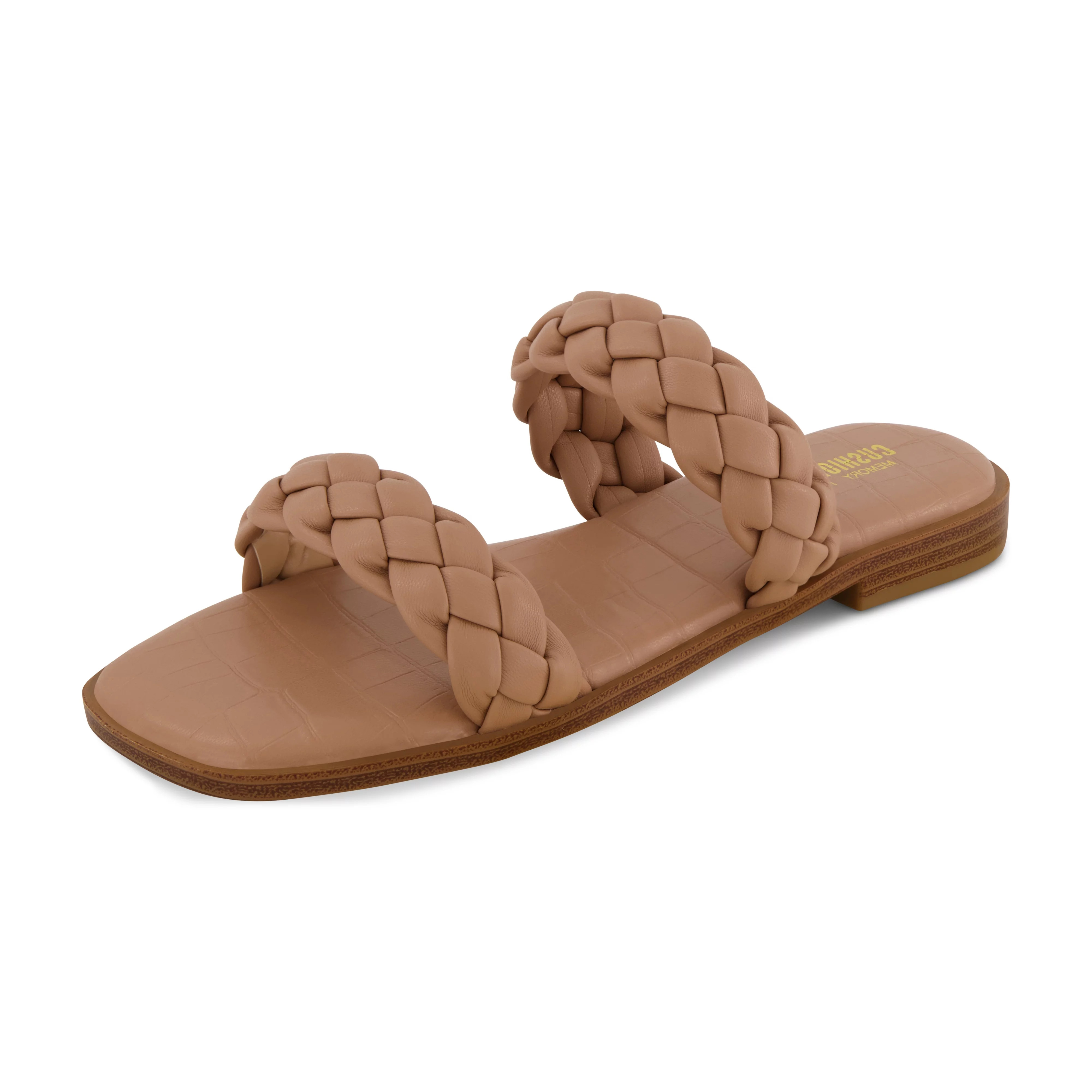 CUSHIONAIRE Women's Vicki Braided Slide Sandal +Memory Foam | Walmart (US)