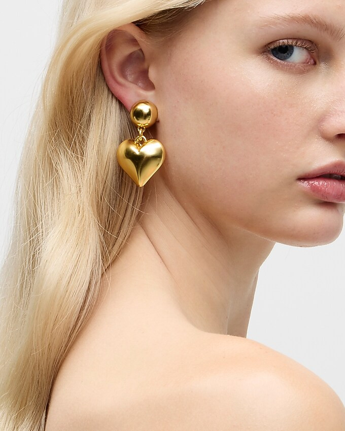 Heart drop earrings | J. Crew US