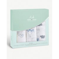 Set of three Night Sky Reverie muslin squares | Selfridges