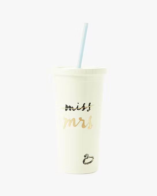 Miss To Mrs. Tumbler With Straw | Kate Spade (US)