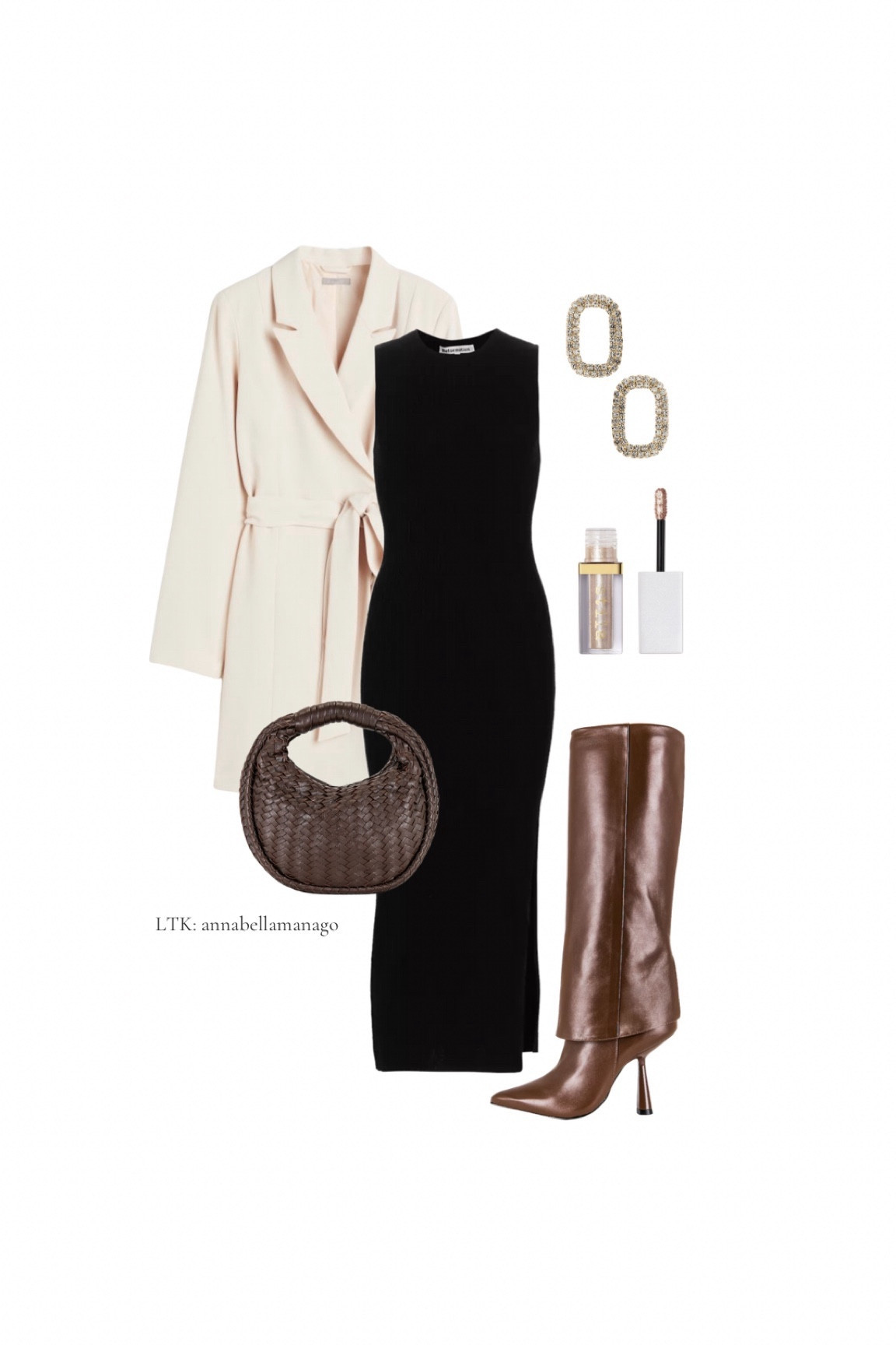 Fall/Winter holiday dress outfit ⭐️

Long black dress, trench coat, wooo coat, bottega bag dupe, Aritzia off the shoulder top, white sweater, long light gray wool coat, light wash denim, brown leather boots, leather bag

#LTKshoecrush #LTKHoliday #LTKSeasonal