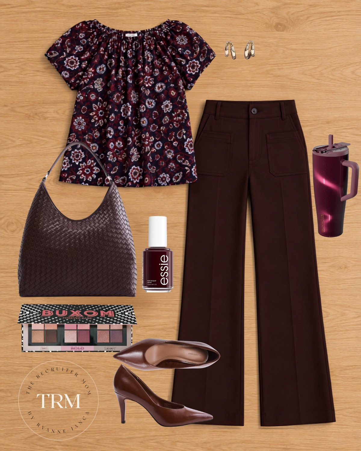 Another Walmart fall find I love! 🤎 A printed flutter sleeve top + wide leg jeans with brown accessories makes such a cute everyday fall outfit.

#LTKSeasonal #LTKMidsize #LTKTravel