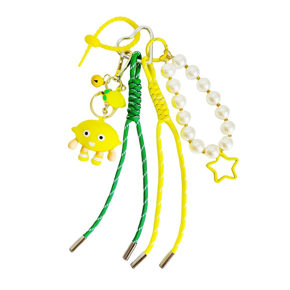 QTMY Cute Lemon Braided Keychain Bag Charms for Handbag Purse Backpack Accessories Bogg Bag,494 | Amazon (US)