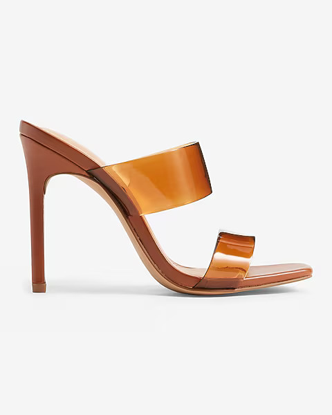 Barely There Double Band Heeled Sandals | Express