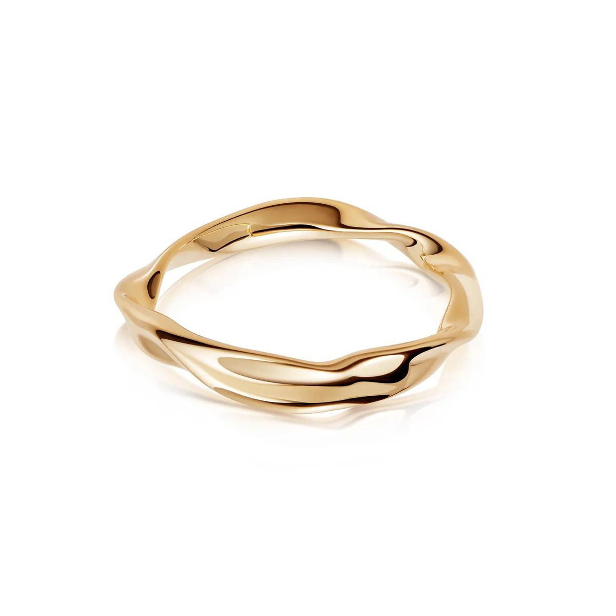 Estée Lalonde Wavy Stacking Ring 18ct Gold Plate | Daisy London Jewellery