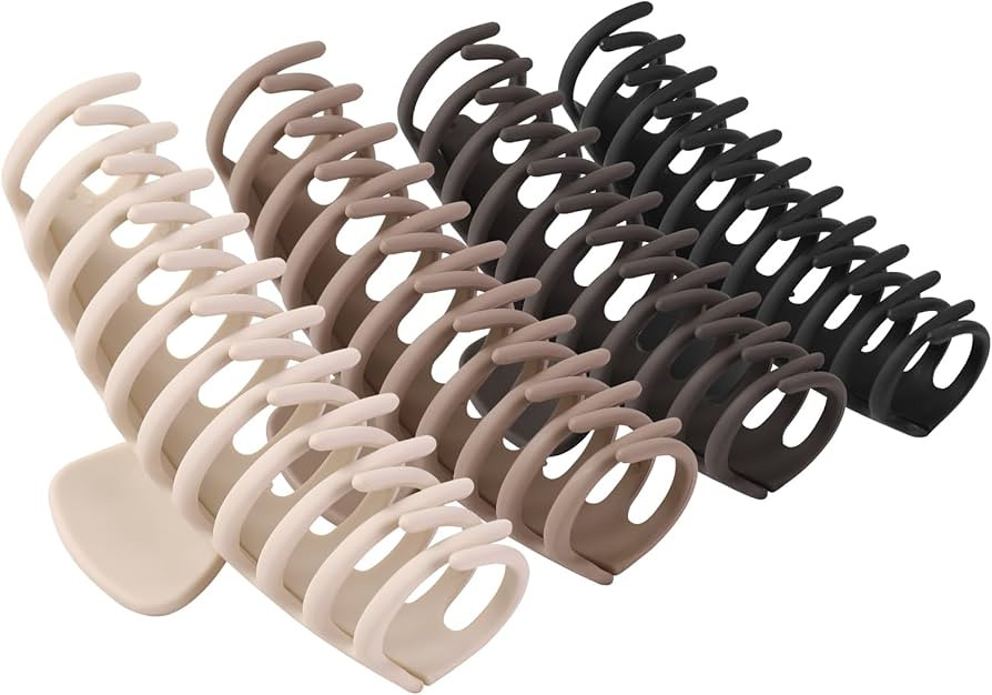5 Inche Extra Large Claw Clips Hair Clips for Thick Hair and Long Hair, 4 Pack Xl Jumbo Claw clip... | Amazon (US)