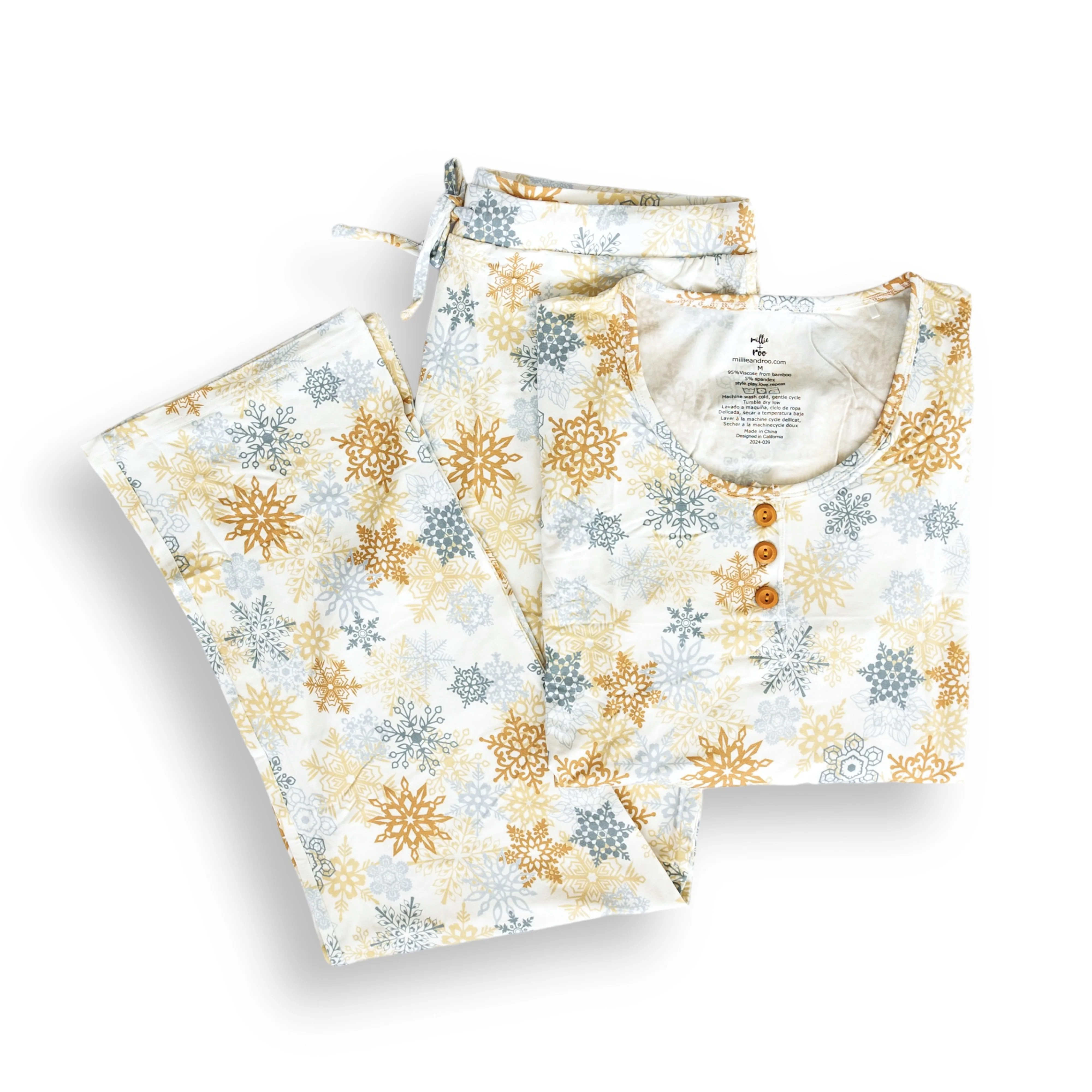 WOMEN'S PAJAMA SET- Snowflake | millie + roo