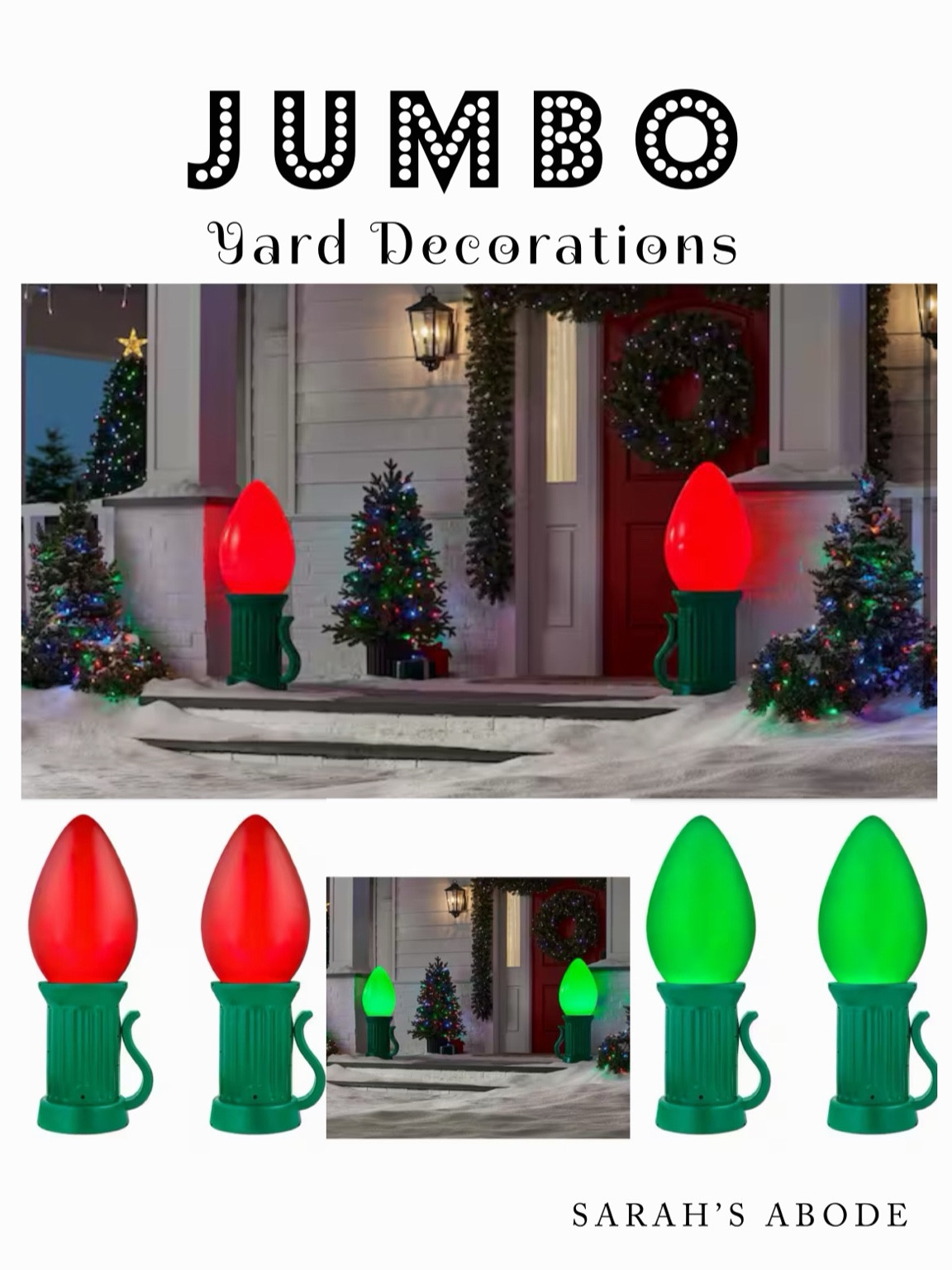 Jumbo Christmas light with battery!! Love these! 

Christmas yard decoration 

#LTKSeasonal #LTKHoliday #LTKHome