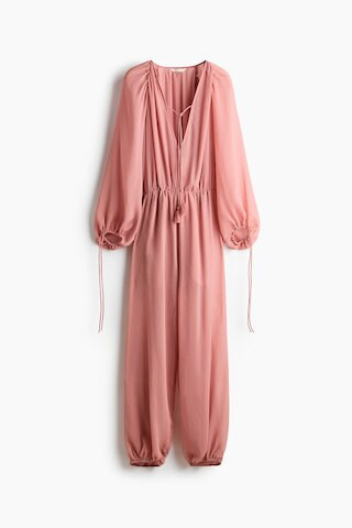 H & M - Oversized Balloon-Leg Jumpsuit - Dark Dusty Pink | H&M (US + CA)