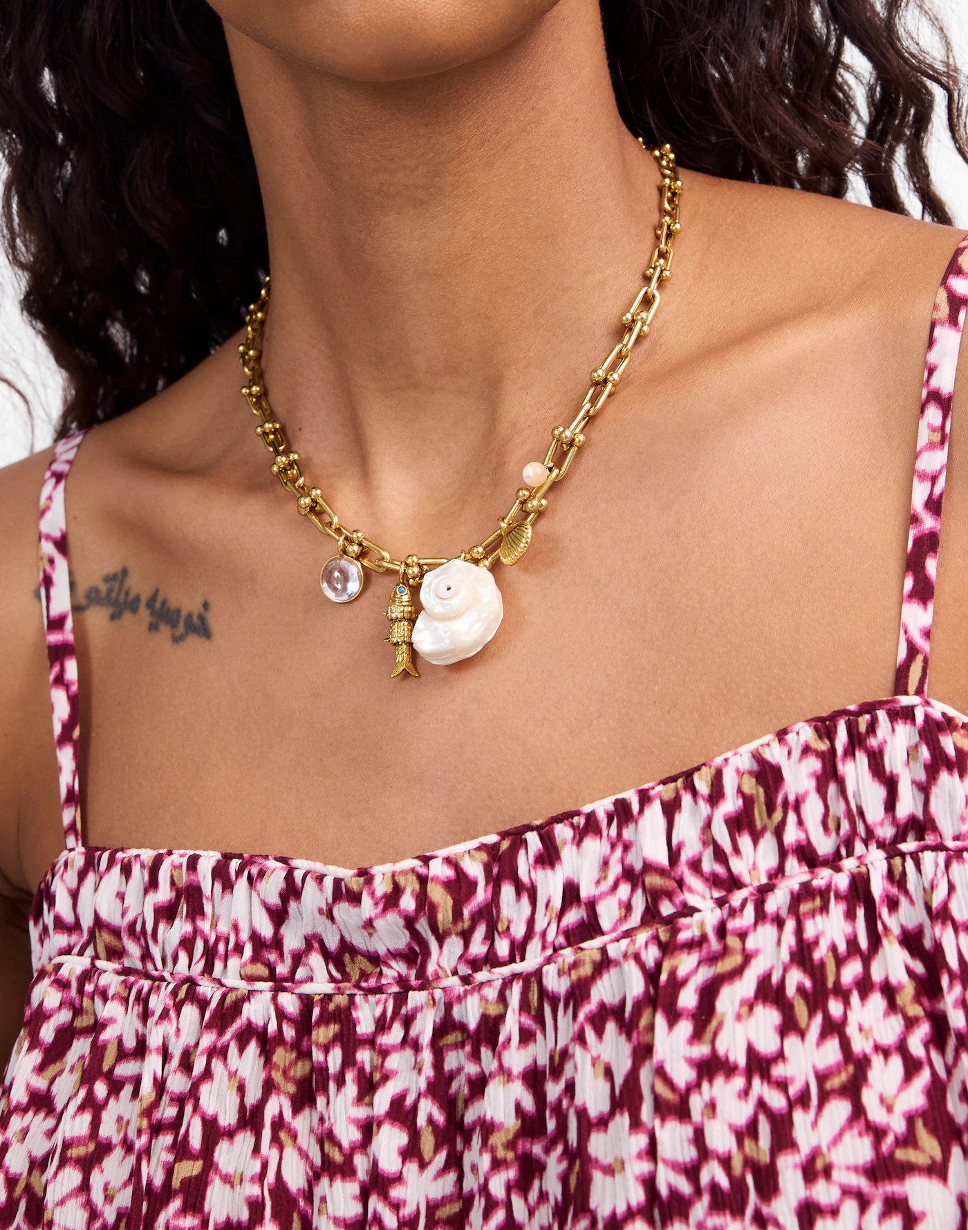 Mother of Pearl U-Link Charm Necklace | Madewell