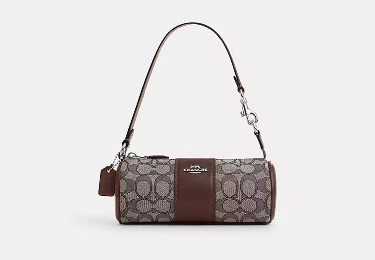 Coach Outlet Nolita Barrel Bag In Signature Jacquard - Brown | Coach Outlet US