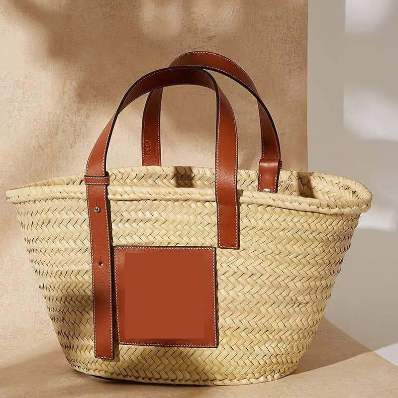 HZXY Summer Straw Cabbage Basket Spring and Summer Raffia Woven Bag Handmade Handbag Rattan Bag L... | Amazon (US)