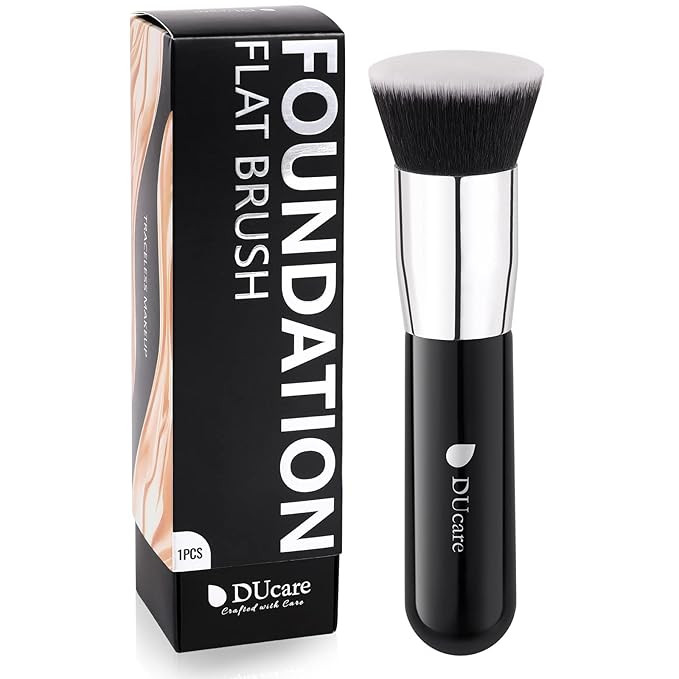 DUcare Kabuki Foundation Brush for Liquid Makeup Flat Top Professional Stick Buffing Blending Min... | Amazon (US)