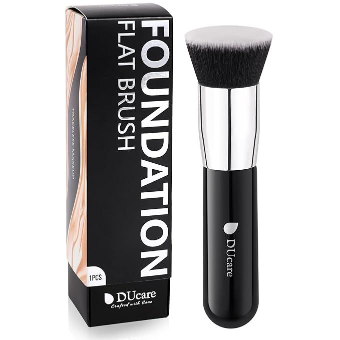 DUcare Kabuki Foundation Brush for Liquid Makeup Flat Top Professional Stick Buffing Blending Min... | Amazon (US)