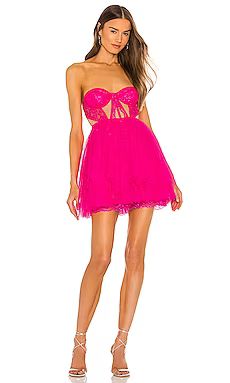 For Love & Lemons X REVOLVE Bustier Mini Dress in Pink from Revolve.com | Revolve Clothing (Global)
