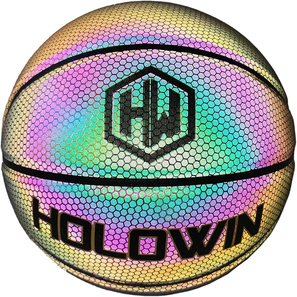Reflective Glowing Holographic Luminous Basket Ball for Night Game, Perfect HoloHoops Gifts Toys | Amazon (US)