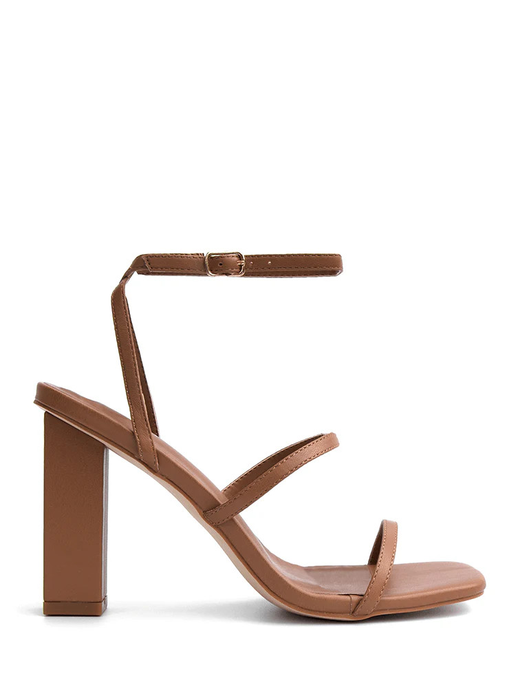AVERY Tan Heels | Covet Shoes