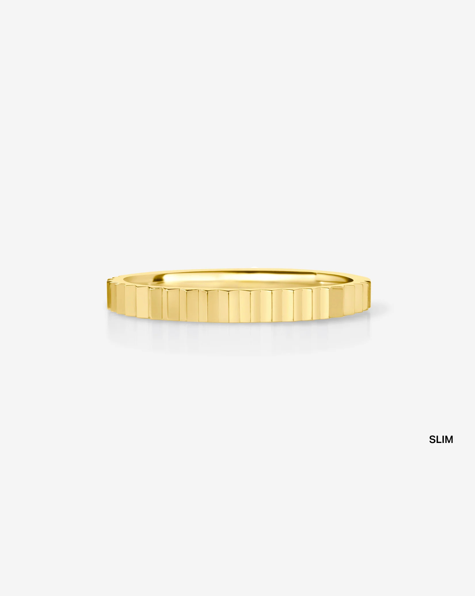 Fluted Gold Stackable Ring | Ring Concierge