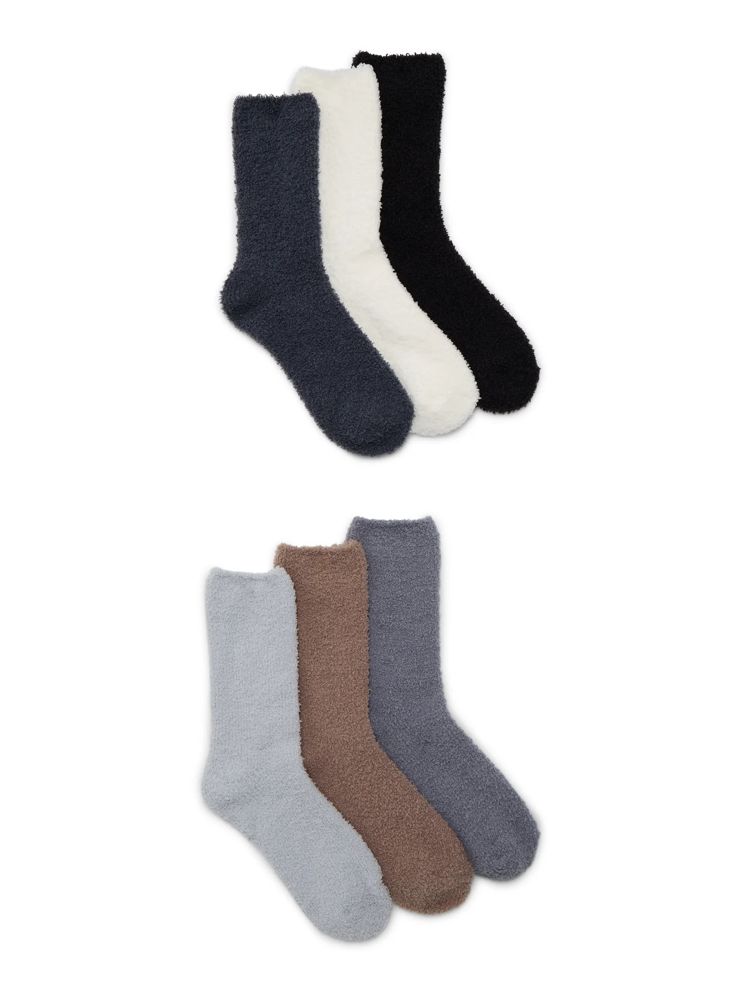 Joyspun Women's Cozy Crew Socks, 6-Pack, Fits Shoe Sizes 4-10 | Walmart (US)