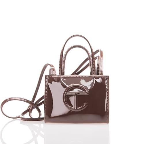 TELFAR Small Shopping Bag - Chocolate Patent | Amazon (US)