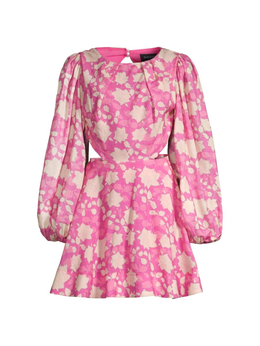 Nada Cut Out Floral Minidress | Saks Fifth Avenue