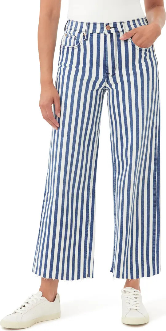 High Waist Raw Hem Wide Leg Jeans | Nordstrom Rack