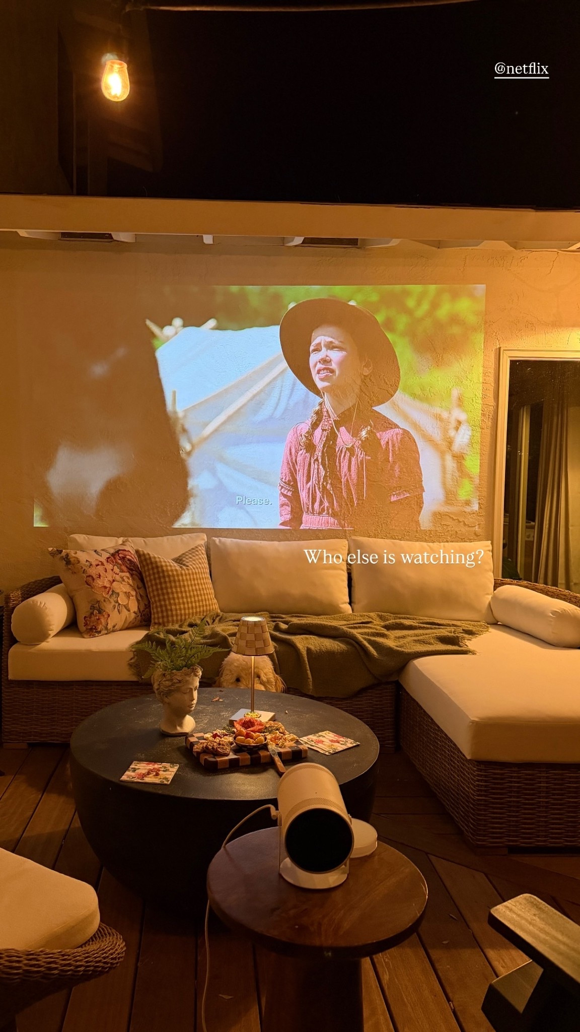 Who else is watching?
I got this portable projector when it was on sale and it’s been the most used thing this summer.