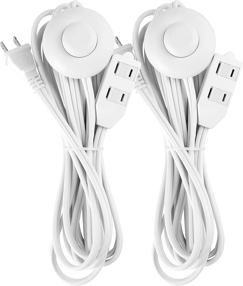12 Feet Extension Cords, 3 Outlets Power Cord with Hand/Foot Switch, 16AWG 13A/125V/1625W,Safety ... | Amazon (US)