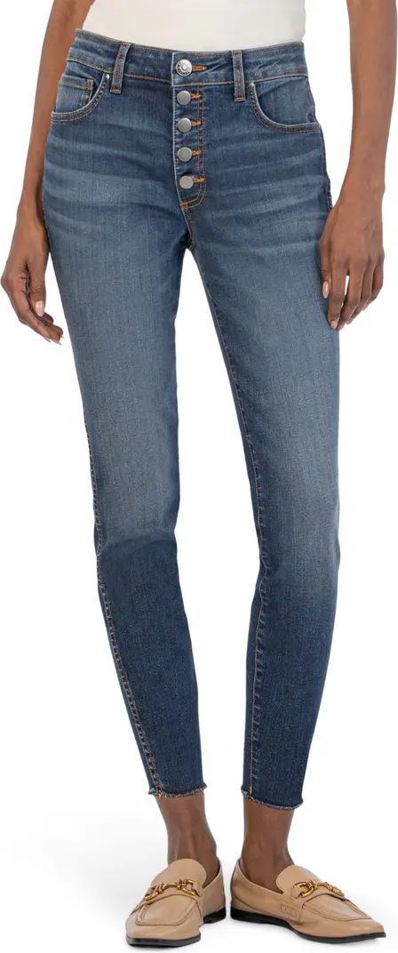 Donna Fab Ab Button Fly High Waist Ankle Skinny Jeans | Nordstrom