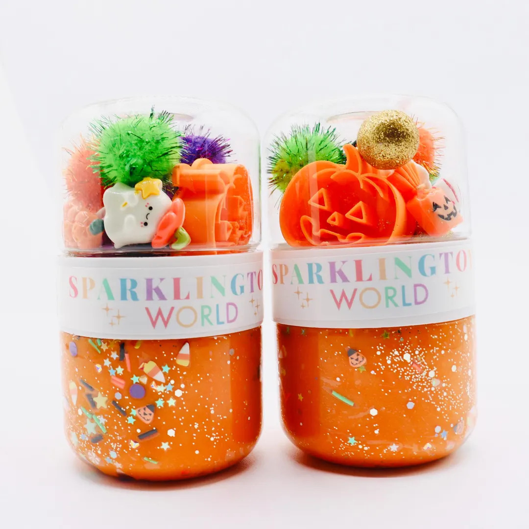 Halloween Play Dough Jars, Halloween Sensory Jar, Halloween Party Favors, Goodie Bags,halloween C... | Etsy (US)