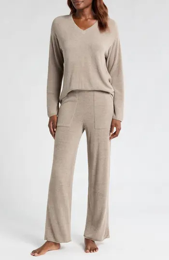 barefoot dreams CozyChic® Ultra Lite® Knit Pajamas in Feather at Nordstrom, Size Medium | Nordstrom
