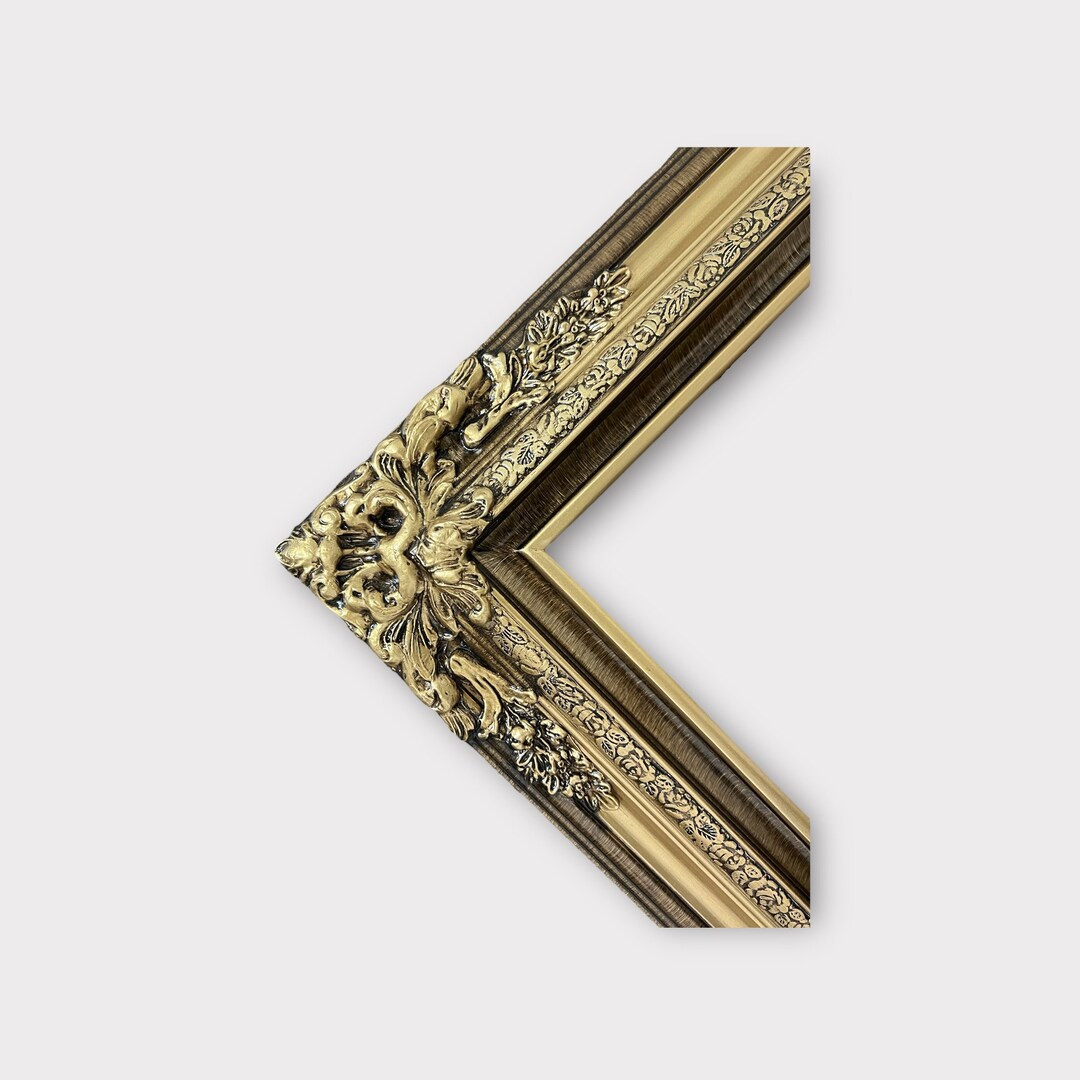 Traditional Compo XL Ornate Corners Wood Frame, Vintage Gold, Vintage Wood Picture Frame, Antique... | Etsy (US)