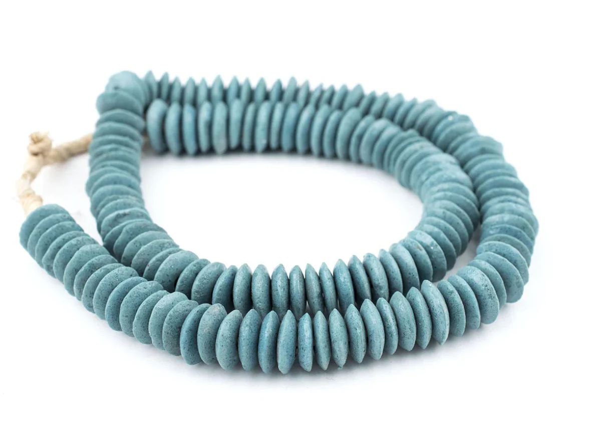 Dark Aqua Ashanti Beads | Megan Molten